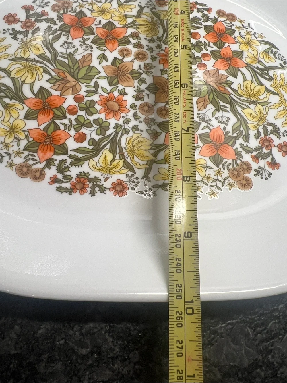 Set of 2 VINTAGE INDIAN SUMMER Corelle serving platters Yellow & orange flowers